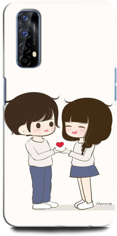 ORBIQE Back Cover for Realme 7 GIRL, BOY, LOVE, ANIME, COUPLE, HEART  (Multicolor, Shock Proof, Pack of: 1)