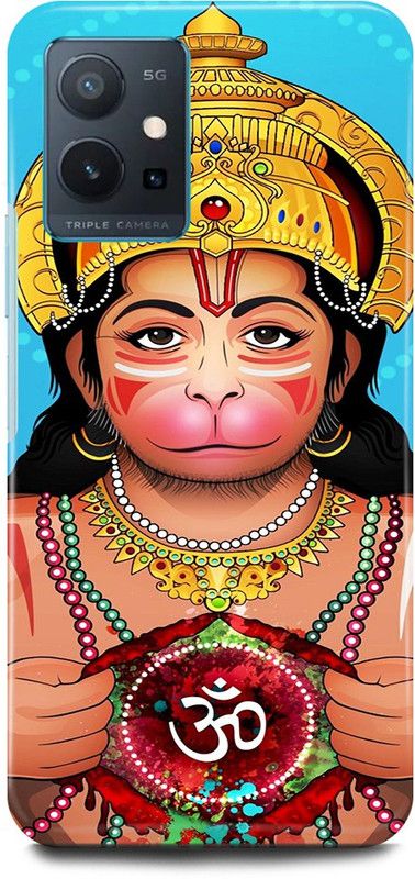 JUGGA Back Cover for OPPO K10, CPH2373, HANUMAN, JI, MARUTI, BAJRANG, BALI, BALAJI, JAI SHREE RAM  (Gold, Hard Case, Pack of: 1)