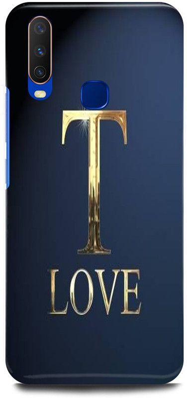 FUGGA Back Cover for Vivo U10, 1916, T, LETTER, ALPHABET, LOVE, T, NAME  (Multicolor, Hard Case)