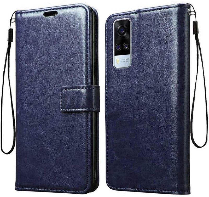 Rakulo Flip Cover for Vivo Y31  (Blue, Dual Protection, Pack of: 1)
