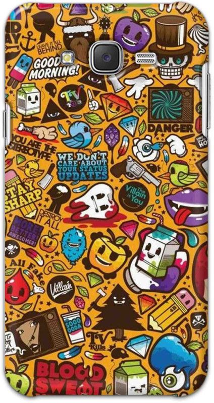 NDCOM Back Cover for Samsung Galaxy J7 2015 Graffiti Designer Printed  (Multicolor, Hard Case, Pack of: 1)