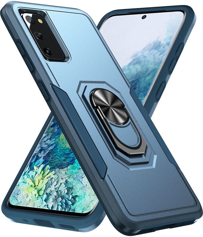 Mofi Back Cover for Samsung Galaxy S20  (Blue, Dual Protection, Pack of: 1)