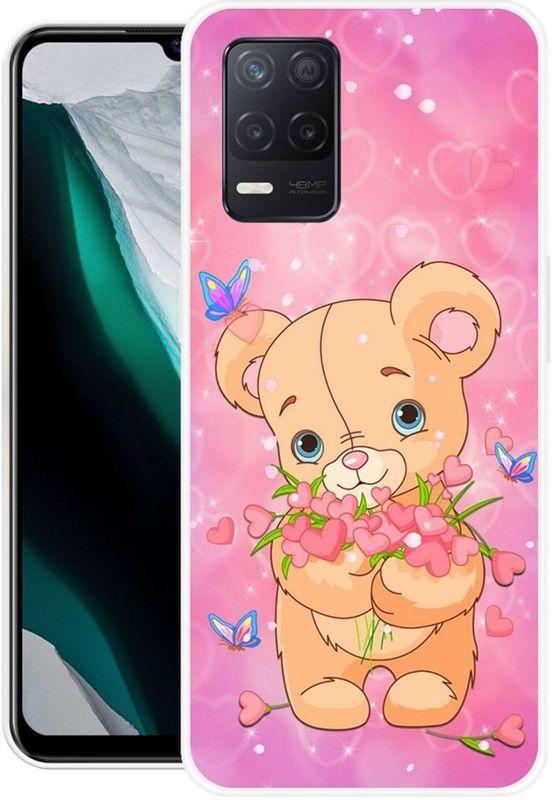 MUSKAY Back Cover for Realme 8 5G  (Pink, Grip Case, Silicon, Pack of: 1)