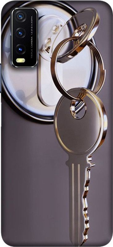 PNBEE Back Cover for vivo iQOO U1x - Lock & Key Print  (Multicolor, Hard Case, Pack of: 1)