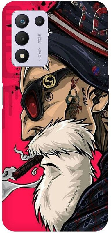 THE NARAYANA COLLECTIONS Back Cover for REALME 9 SE- RMX3461-GUCCI,BEARD,MAN,ANGRY,SMOKE  (Multicolor, Hard Case, Pack of: 1)
