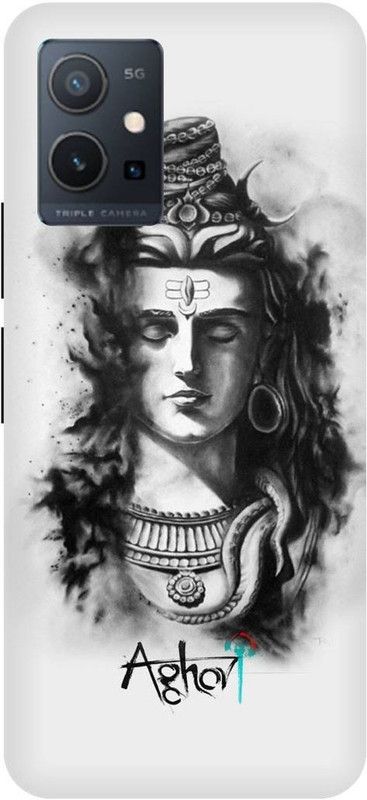 THE NARAYANA COLLECTIONS Back Cover for VIVO T1 5G-V2141-AGHORI,SHIV,JI,BHOLENATH,MAHADEV,BABA  (Multicolor, Hard Case, Pack of: 1)