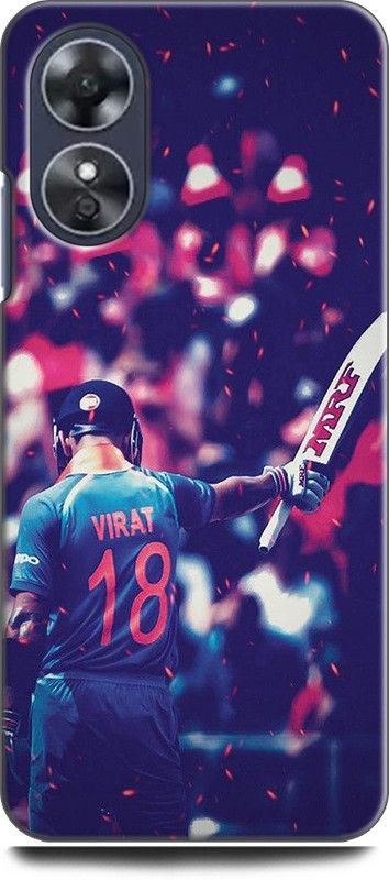 WallCraft Back Cover for OPPO A17, CPH2477 VIRAT KOHLI, CRICKET, INDIA, CAPTAIN, CRICKETER  (Multicolor, Dual Protection, Pack of: 1)