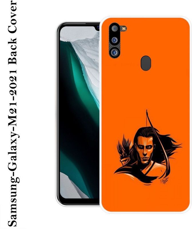SHIVKUDI Back Cover for Samsung Galaxy M21, Samsung Galaxy M21 2021 Edition, Samsung Galaxy M21s, Samsung Galaxy M30s  (Orange, Black, Grip Case, Silicon)