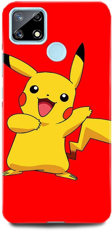 MP ARIES MOBILE COVER Back Cover for Realme C12, RMX2189,Pikachu,Art,Cartoon,Yellow,pokemon,yellow,pokemon,girls,back,cover,   (Multicolor, Hard Case, Pack of: 1)