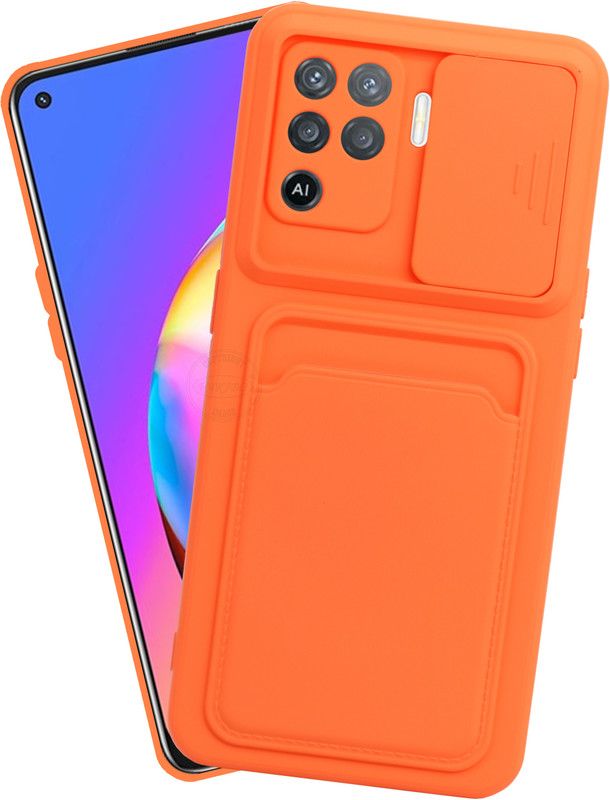 VAKIBO Back Cover for Oppo F19 Pro, Oppo A94  (Orange, Grip Case, Pack of: 1)