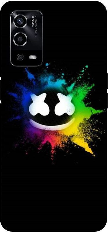 UMPRINT Back Cover for Oppo A55/CPH2325, Marshmellow Dj Player Printed Back Cover  (Multicolor, Hard Case)