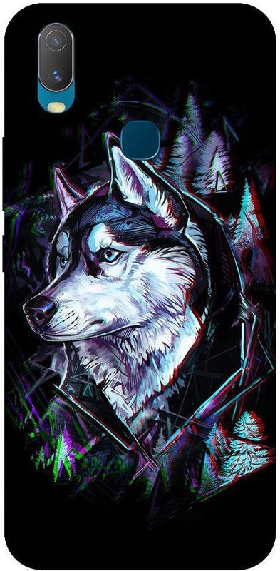 URCHIN Back Cover for Vivo Y11 wolf, Dark, Logo wolf, Animals  (Multicolor, Shock Proof, Pack of: 1)
