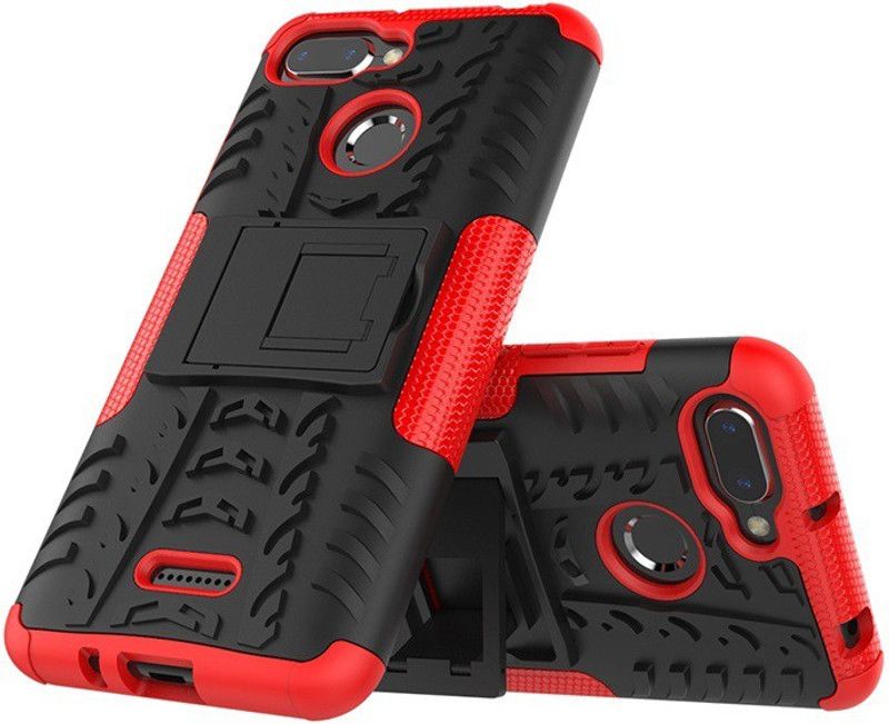 ZIVITE Back Cover for Mi Redmi 6  (Red, Rugged Armor, Pack of: 1)