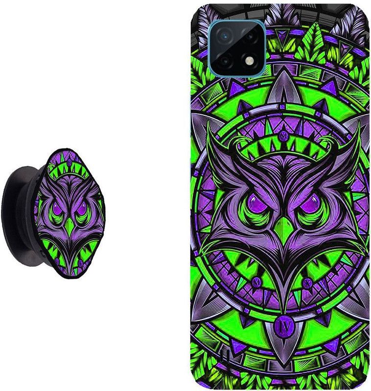 Flipkart SmartBuy Back Cover for Realme C20  (Green, Purple, Cases with Holder, Pack of: 2)