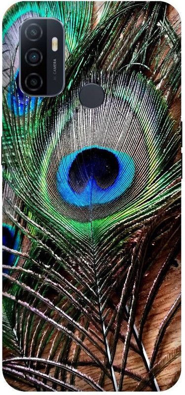 SSMORYA Back Cover for OPPO A53, Peep of Peacock Multicolour Printed  (Multicolor, Hard Case, Pack of: 1)