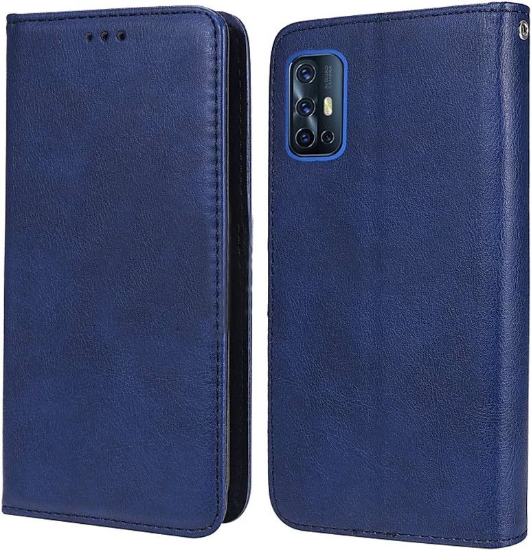Micvir Flip Cover for Vivo V17  (Blue, Dual Protection, Pack of: 1)