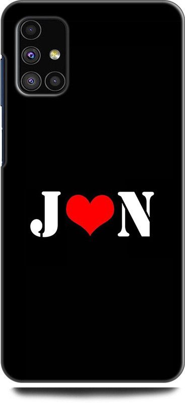 Afterglow Back Cover for SAMSUNG Galaxy M51 J N, J LOVES N, NAME, LETTER, ALPHABET, JN LOVE, HART  (Multicolor, Shock Proof, Pack of: 1)