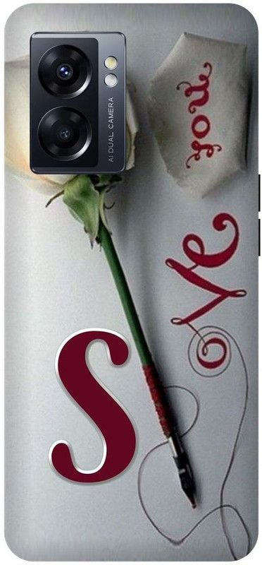 FRONK Back Cover for OPPO K10 5G, CPH2337, S, NAME, LETTER, ALPHABET, LOVE  (Silver, Hard Case, Pack of: 1)