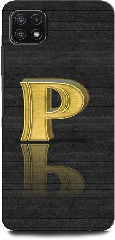 GRAFIQE Back Cover for SAMSUNG Galaxy A22 5G P, P LETTER, P ALPHABET, P DESIGN  (Multicolor, Shock Proof, Pack of: 1)