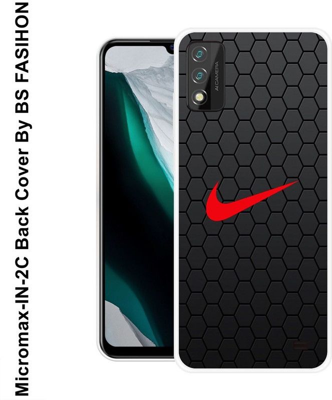 BSRAJ Back Cover for Micromax IN 2C  (Black, Red, Silicon)