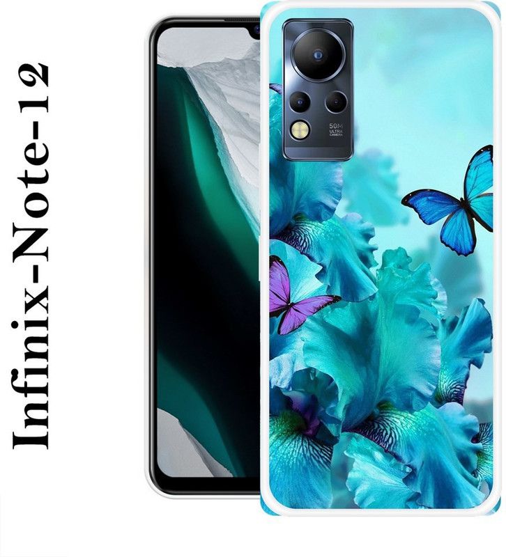 KUDI Back Cover for Infinix Note 12  (Blue, Silicon)