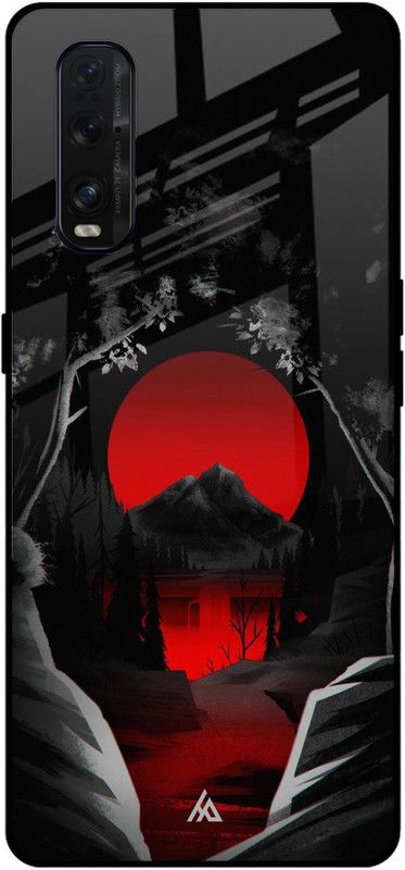 Hocopoco Back Cover for Oppo Find X2  (Black, Red, Grip Case, Silicon, Pack of: 1)
