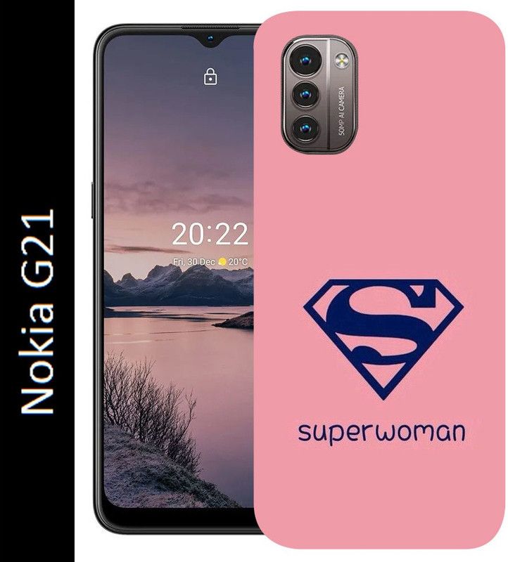 mitzvah Back Cover for Nokia G21  (Pink, Blue, Silicon, Pack of: 1)