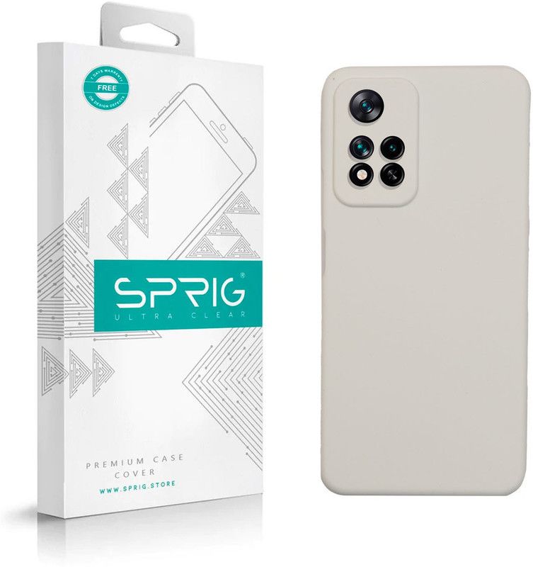 Sprig Liquid Silicone Back Cover for Mi 11i, REDMI 11i 5G  (White, Shock Proof, Silicon, Pack of: 1)