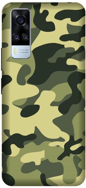 URCHIN Back Cover for Vivo Y51A Camouflage, Army, Army Print, Abstract, Green, Pattern  (Multicolor, Shock Proof, Pack of: 1)