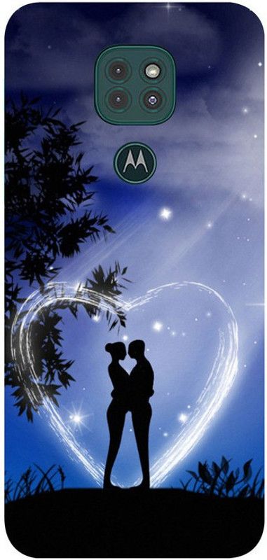 Skyhawk Back Cover for Motorola Moto G9 Blue And White Heart With Love  (Multicolor, Waterproof, Silicon, Pack of: 1)