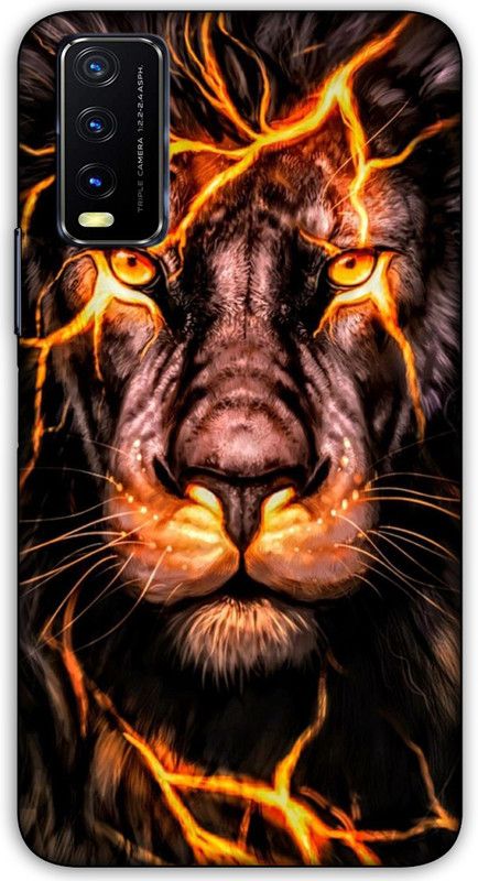 CROKIAN Back Cover for Vivo Y20, Vivo Y12G, Vivo Y20i, Vivo Y12S, Vivo Y20S, Vivo Y20G Lion Back Cover  (Multicolor)
