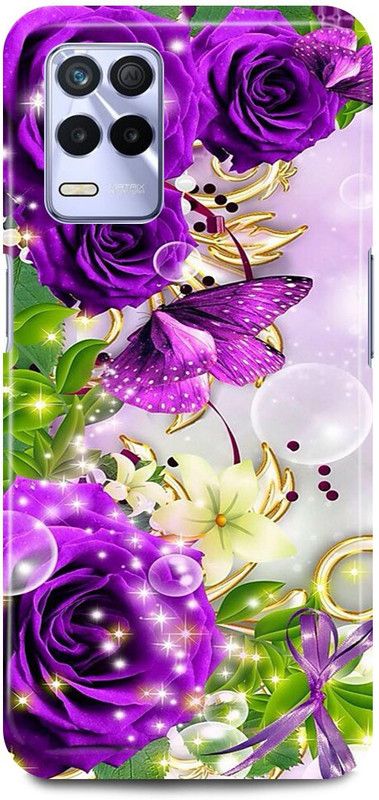 FRONK Back Cover for Realme 8 5G, RMX3241, ROSE, ROSES, PURPLE, ROSE, WHITE, ROSE  (Multicolor, Hard Case, Pack of: 1)