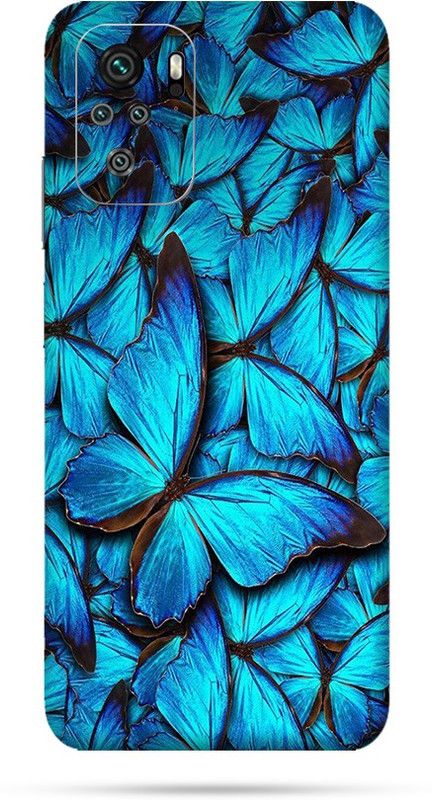 OggyBaba redmi note 10s Mobile Skin  (Sky Blue Butterfly Skin Matte Finish)