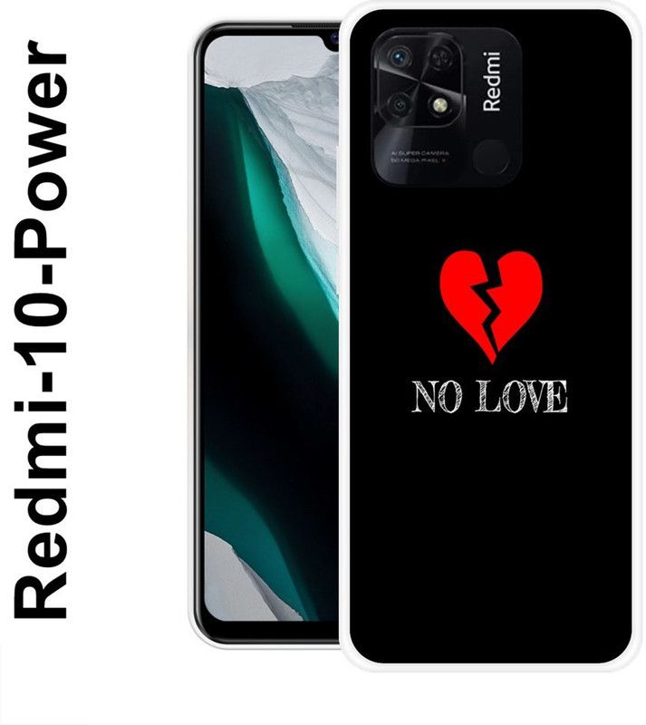 REDFLY Back Cover for Redmi 10 Power  (Black, Red, Grip Case, Silicon)