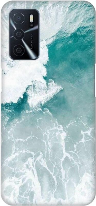 COBIERTAS Back Cover for Oppo A55  (Blue, White, Hard Case, Pack of: 1)