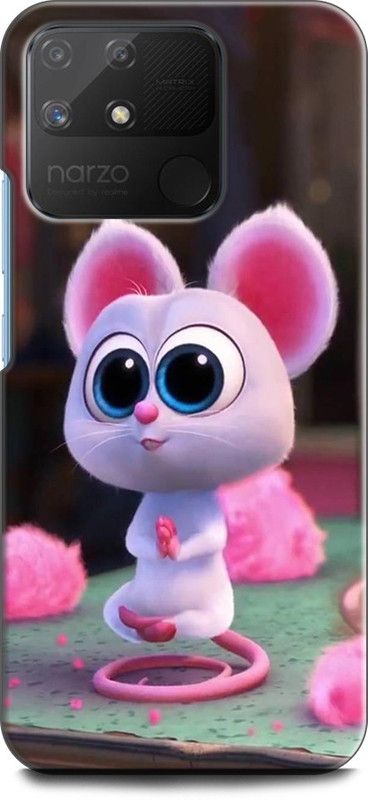 Dronk Back Cover for Realme Narzo 50A, RMX3430 MR_FANG, PINK MICE, CARTOON, MOVIE, LIFE OF PETS  (Multicolor, Dual Protection, Pack of: 1)