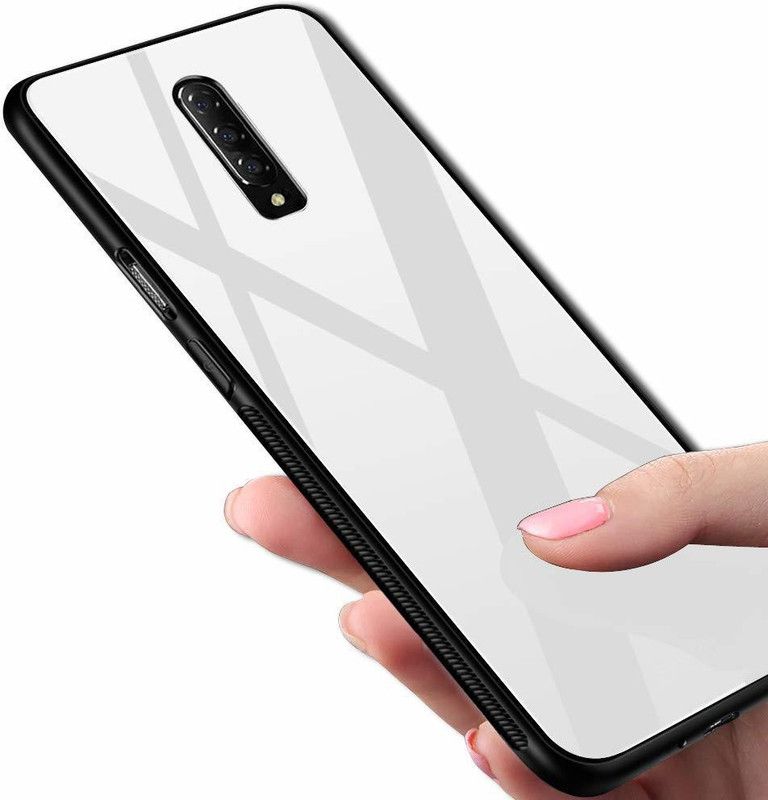 Urban India Back Cover for OnePlus 8  (White, Black, Grip Case, Pack of: 1)