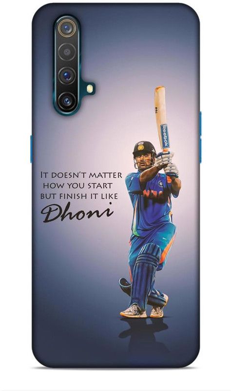 zingcart Back Cover for Realme X50, M S Dhoni World Cup Winning Shot Printed Back Cover Case  (Multicolor, Hard Case, Pack of: 1)