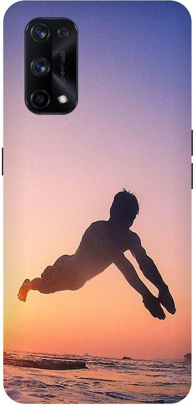 Bluvver Back Cover for Realme X7 Pro, RMX2121, Printed Sunset Jump Water Back Cover  (Multicolor, Hard Case, Pack of: 1)