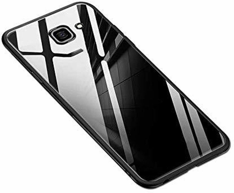 ClickAway Back Cover for Samsung Galaxy J7 Prime 2 Black| Luxurious Toughened Glass Back Cover|ShockProof Hybrid Case  (Black, Pack of: 1)