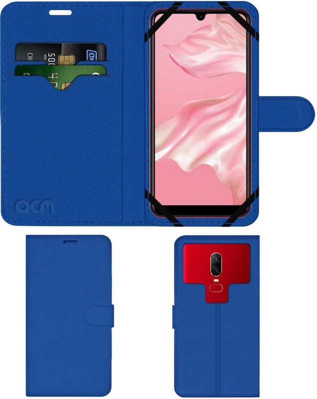 ACM Flip Cover for I Kall K6  (Blue, Cases with Holder, Pack of: 1)