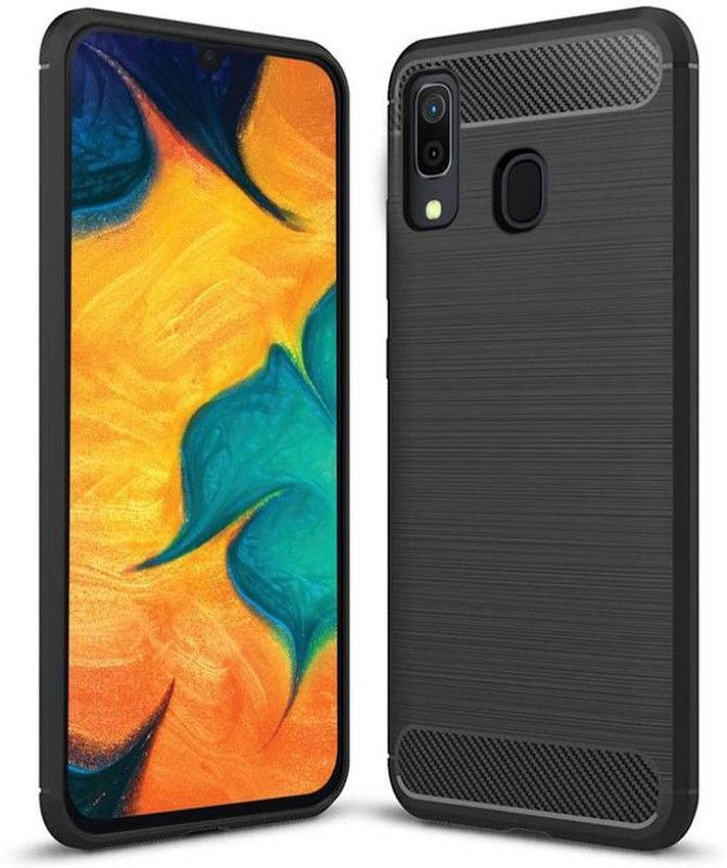 RVTCC Back Cover for Samsung Galaxy A30  (Black, Pack of: 1)