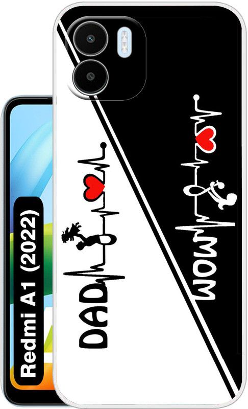 Case Club Back Cover for Redmi A1 2022, Mi A1  (White, Black, Grip Case, Silicon, Pack of: 1)