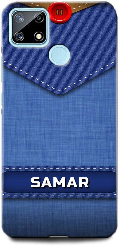 WallCraft Back Cover for Realme Narzo 20, RMX2193 SAMAR NAME, S LETTER, BLUE, JEANS, ALPHABET, DESIGN  (Multicolor, Dual Protection, Pack of: 1)