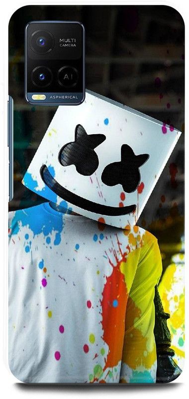 FIKORA Back Cover for Vivo Y33s, V2109, MARSHMELLO, DJ, EDM, MUSIC, LOVE  (Multicolor, Hard Case, Pack of: 1)