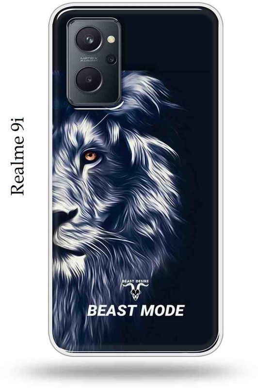 Rm Style Back Cover for Realme 9i  (Blue, White, Silicon)