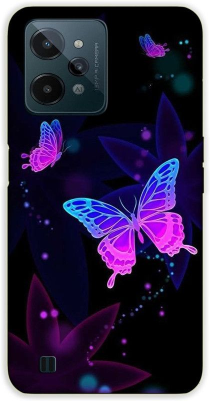 iprinto Back Cover for Realme C31, RMX3501 butterfly Back Cover  (Multicolor, Hard Case, Pack of: 1)