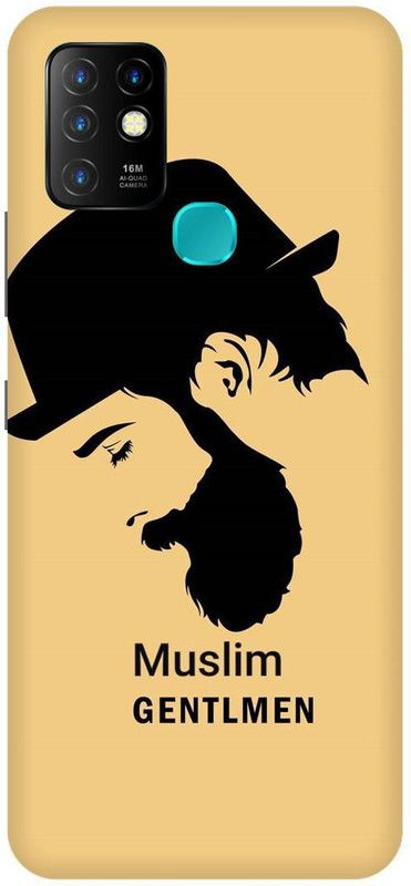 FIKORA Back Cover for Infinix Hot 10, X682B, GENTLEMAN, CAP, BEARD, MUSLIM, MUNNABHAI  (Brown, Hard Case, Pack of: 1)