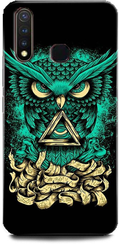 Afterglow Back Cover for Vivo U20 owl, illuminati owl, cool, tranding, bird, fire, fantacy  (Multicolor, Dual Protection, Pack of: 1)