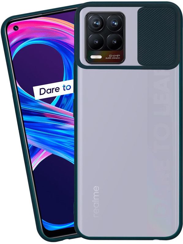 Shining Stars Bumper Case for Realme 8  (Green, Camera Bump Protector, Pack of: 1)